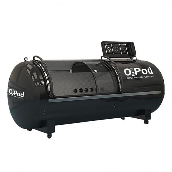 black hyperbaric oxygen therapy chamber